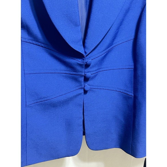 Le Suit Twilight Blue Womens 16 Blue Blazer Career Office - Picture 10 of 13